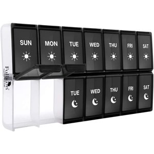 LAICAIW Extra Large Pill Organizer 2 Times a Day, XL Weekly Pill Box Twice a Day, 7 Day AM PM Pill Case, Oversized Daily Medicine Organizer for Vitamins, Fish Oils or Supplement