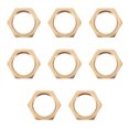 thumbnail image 1 of 8 Pcs Filetage Femelle Raccords en Laiton Verrouillage Hexagonal Écrous pour Fixation (Doré, 1/2 Pouce), 1 of 8