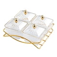 thumbnail image 4 of Lipstore 4 Snack Serving Bowls with Lid Cookies Jar for Appetizer Party Sweet Cookies Clear, 4 of 8