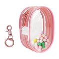 thumbnail image 4 of MERIGLARE Sac de Présentation de Figurines Transparent avec Porte-Clés Mini Sac de Rangement pour Poupées Mini Figurines Rond Rose, 4 of 7