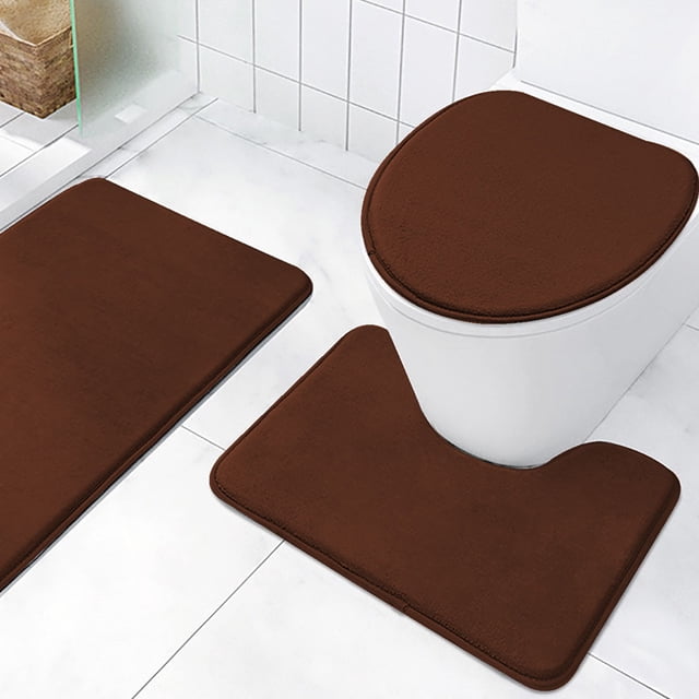 Chmadoxn Bathroom Rugs, Rugs for Living Room, Area Rug, Bath Mat Bathroom Toilet Cover Bathroom Mats Absorbent Printed Floor Mats Bathroom Toilet 3 Piece Floor Mat Set carpeting carpeting