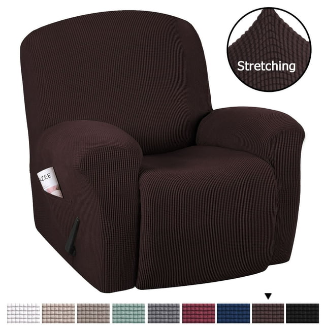 Housse Extensible pour Fauteuil Inclinable en Spandex Jacquard 1 Pce 2024 Bleu Marine