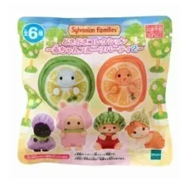 Original Sylvanian Families Blind Box Baby Mini Figure Forest Family Cake Mystery Box Familias Sylvanian Lucky Bag Birthday Gift