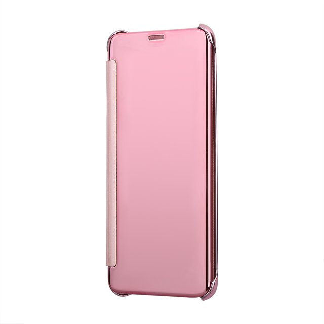 XYCCA Étui de Téléphone Antichoc Transparente en PC Rigide avec Miroir Rabattable pour Samsung Galaxy S8 Or Rose-081901