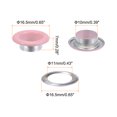 thumbnail image 2 of Unique Bargains 100PCS Grommets Eyelets 2/5 Inch (10mm) ID Hole Metal Self Backing Eyelet with Washers for Leather Pink, 2 of 7
