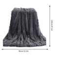 thumbnail image 4 of Bamboohart Fausse Fourrure Extra Douce Unie Réversible Duveteuse Légère à Longs Poils Shaggy Bouffante Douillette Peluche Molletonnée Microfibre Confortable pour Canapé Sofa Lit, 4 of 4