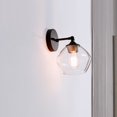 thumbnail image 3 of Harrow 1-Light Matte Black Wall Sconce with Clear Glass Shade, 3 of 8