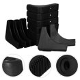 thumbnail image 3 of Miangastore Floor Protection Chair Leg Caps Black 12Pcs 3.93X3.38X0.96In, 3 of 8