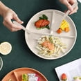 thumbnail image 1 of Dividing Tableware Set, Partitioned Plates with Spoon, Fork & Chopsticks, Kitchen Utensils Set for Family Meals, Space-Saving, Microwave Safe, Home & Kitchen Organization, 1 of 5