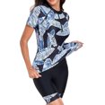 thumbnail image 4 of FhsagQ Couvre-Maillot pour Femmes Mamelon Exposé Mode d'Été pour Femmes Imprimé Sport Fermeture Éclair Col Rond Manches Courtes Combinaison de Surf Couvre-Maillot pour Femmes Grande Taille Jeu de Rôle Noir G, 4 of 8