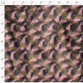 thumbnail image 4 of Soimoi Brown Velvet Fabric Bunny Rabbit Animal Print Fabric by the Yard 58 Inch Wide, 4 of 6