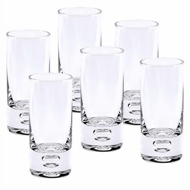 HomeRoots Mouth Blown Crystal 3 oz Shot Glass Set of 6
