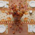 thumbnail image 4 of YIMWNYI Fall Table Runner , Décoration de Table de Récolte de l'Action de Grâce, Design Feuille de Citrouille d'Automne, Parfait pour les Dîners, Tissu en Lin, Décoration Saisonnière Réutilisable, 4 of 6