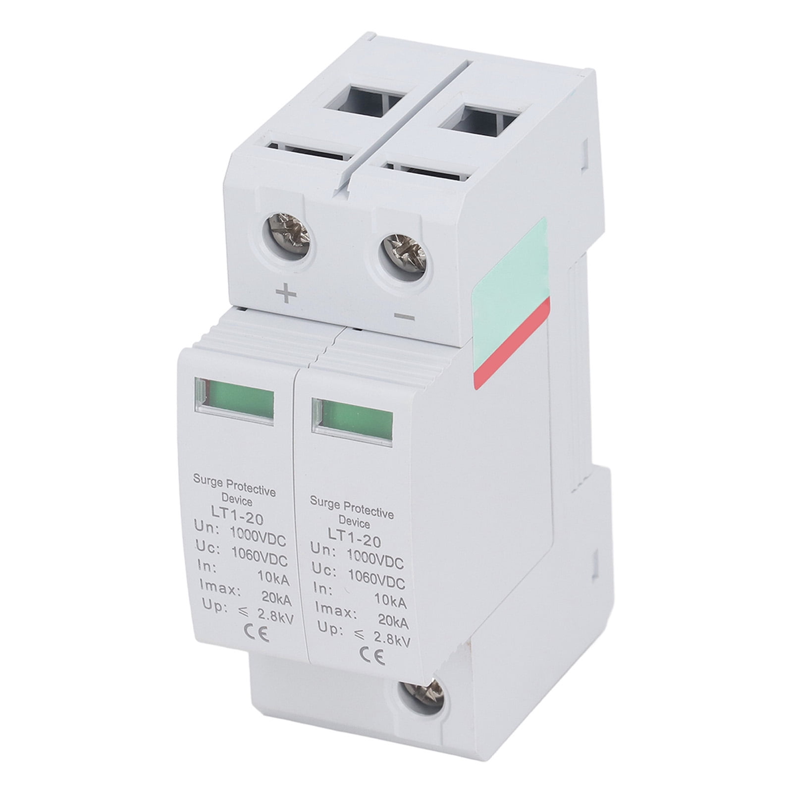 Surge Arrester Device, IP20 Modular Design Surge Protector Protective Device 1000V DC  for On Load Electrical Equipment for Photovoltaic Power Generation System