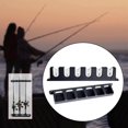 thumbnail image 4 of 6 Slots Fishing Rod Holder Rack Vertical Mount for Holders Shed Fishing Rod Garage Door Grey, 4 of 8