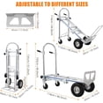 thumbnail image 4 of 3 In 1 Folding Hand Truck Dolly 770 lbs Capacity Convertible Utility Cart with 4 Wheels Elastic Rope Aluminum Foldable Hand Cart for Moving, 4 of 6