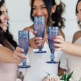 thumbnail image 3 of Weddingstar Vintage Style Pressed Glass Wine Flute - Blue, 3 of 3
