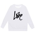 thumbnail image 3 of PMVFHDE Sweat à Col Rond pour Fille Imprimé Manches Longues Chandail à Capuchon pour Filles Blanc, 6-7 Ans, 3 of 3