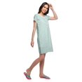 thumbnail image 4 of Moomaya Chemise de Nuit à Manches Courtes Imprimée pour Femmes, Col Rond, en Coton, Vêtement de Nuit, 4 of 5
