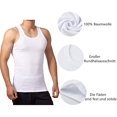 thumbnail image 2 of NETSENG5 Pack Men's Tank Tops 100% Cotton Tank Top Lingerie (White*5)-L, 2 of 5