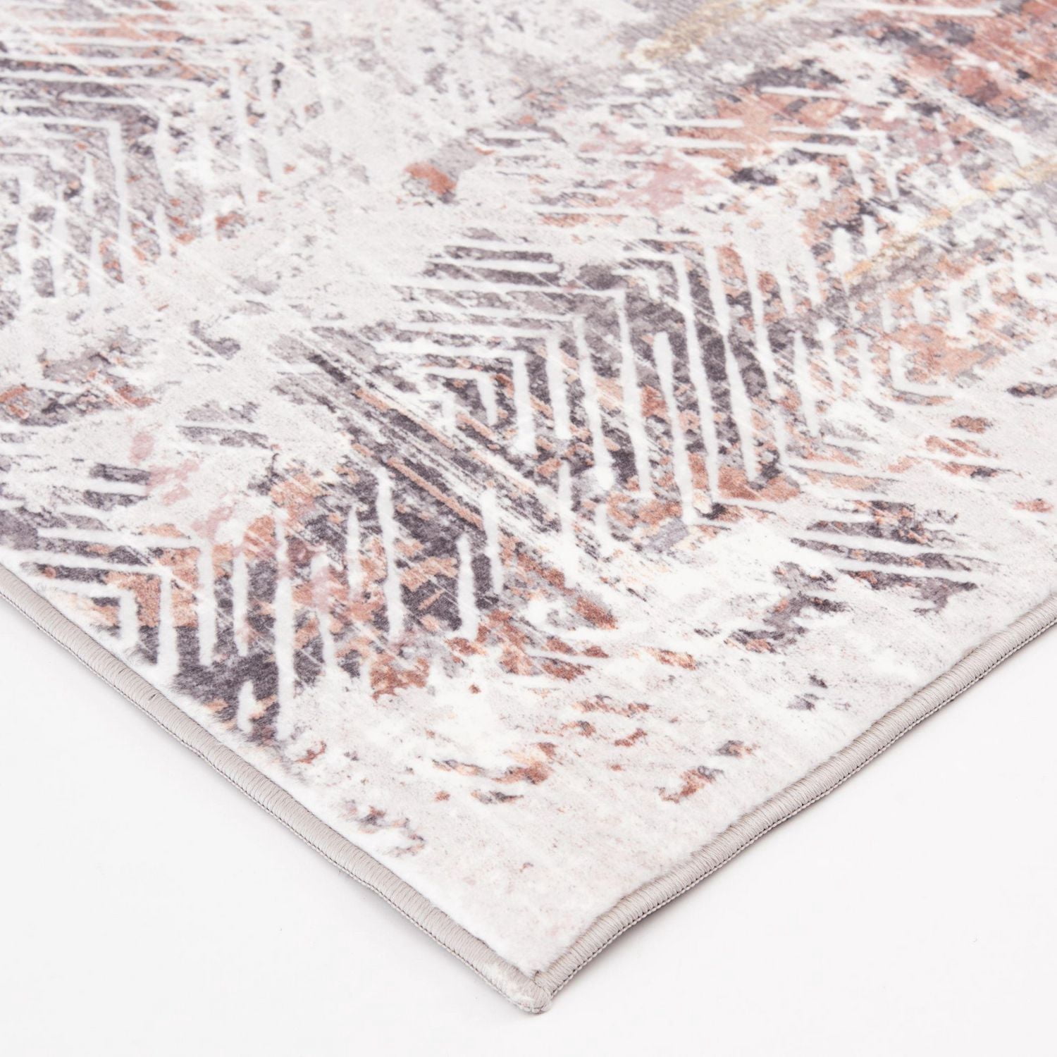 Tapis tissé gris clair et violet Banburry