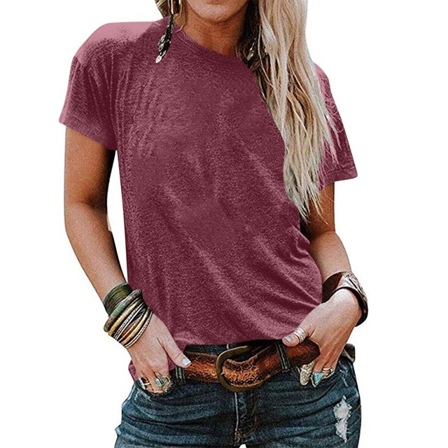 Weiqiqre Spring Tops for Women 2025 Oversized Short Sleeve T-Shirts Summer Casual Loose Fit Tops Workout Basic Tunic Tees