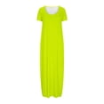 thumbnail image 2 of fatyb Robes Maxi pour Femmes Col Rond Manches Courtes Robes Décontractées Robes T-Shirt Amples pour Femmes P-5TG, 2 of 5