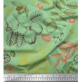 thumbnail image 1 of Soimoi Poly Georgette Fabric Leaves & Palm Fruits Print Sewing Fabric Yard 52 Inch Wide, 1 of 3
