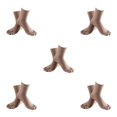 thumbnail image 2 of relayinert Soft Five Toe Socks Stretchable Cotton High Crew Socks Athletic Solid Socks Khaki 5Set, 2 of 6