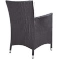thumbnail image 3 of Modway Convene Aluminum and Rattan Patio Dining Armchair in Espresso/White, 3 of 3
