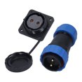 thumbnail image 3 of Waterproof Connector, M28x1.5mm 4 Holes 2000 Milliohm  Insulation Resistance Square Firm Connection Industrial Socket  For Equipment 2 Pin,3 Pin,4 Pin, 3 of 8