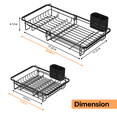 thumbnail image 2 of KK KINGRACK Dish Drying Rack , Expandable Metal Dish Rack, Rustproof Dish Drainer for Kitchen Counter, Black, 2 of 6