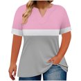thumbnail image 2 of LOVZFMLL T-Shirts d'Été pour Femmes à Col en V Imprimés, Coupe Ample, Manches Courtes, 2 of 5