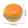 thumbnail image 3 of WHEANG Creative Hamburger Shape Lunch Box Large Capacity 3 Box With Fork Microwave Heated, 3 of 9