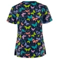 thumbnail image 1 of Hauts à Manches Courtes pour Femmes à Col en V Blouse T-shirt d'Uniforme de Travail pour Femmes, 1 of 3