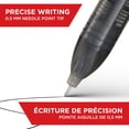 thumbnail image 3 of Sharpie Rollerball Pens, Needle Point (0.5 mm) Precision Pen, Black Ink, 12 Count, 3 of 6