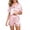 Pink, variant on RKSTN Silk Pajamas for Women Short Sleeve Sleepwear Soft Satin Button Down Loungewear 2 Piece Pjs Shorts Set M-XXL