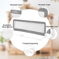 thumbnail image 4 of 71" Toddler Bed Rails, Swing Down Extra Long Bed Bumper Sleep Bedrail Safety Side Guard Fits for 4.7" to 12" Thick Mattresses, 4 of 8