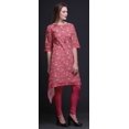 thumbnail image 4 of Bimba Hauts Imprimés Floraux à Feuilles Roses et Camélias en Floraison pour Femmes Kurti Asymétrique Robe d'Été pour Filles Grand, 4 of 6