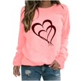 thumbnail image 2 of BVOFAR Chandails à Manches Longues de la Saint-Valentin pour Femmes Décontractés Mignons T-Shirts Graphiques Cœur d'Amour Tendance Col Rond Hauts 2025, 2 of 3