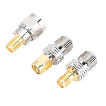 Brass Connector Female Connector F Type Connector F Type Adapter 6Pcs 50 Ohms Impedance Pure Brass F Type To SMA Adapter With Strong Connectivity For Wi Fi External Antennas
