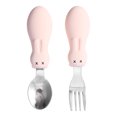 thumbnail image 1 of FRCOLOR Baby Utensils 1 Set Baby Utensils Infant Training Tableware Short Handle Spoon Fork Set,4.69"X1.14"X0.79", 1 of 4