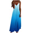 thumbnail image 2 of Ovzne Robes Grande Taille pour Femmes Rondes Robe d'Été Robes pour Femmes Imprimé Sans Manches Col Rond Robe Décontractée Robes de Vacances Imprimé Liquidation, 2 of 5