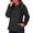 Black, variant on Rain Jackets for Women Waterproof Solid Lightly Half Zipper Outdoor Raincoat Casual Fall Hooded Jackets with Pockets Fashion Trench Coats Travel Camp Loose Windbreaker for Mountain Ski Sports