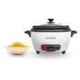 thumbnail image 2 of Black & Decker 6-Cup Rice Cooker, Removable Nonstick Bowl, 2 of 9