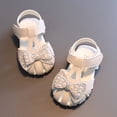 thumbnail image 2 of Girls Princess Sandals for Infant Toddlers Sparkly Rhinestones Pearl Wedding Birthday Closed Toe Summer Shoes, 2 of 8