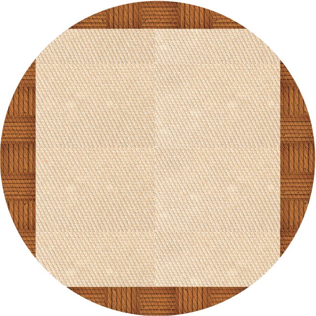 Ahgly Company Tapis d'Intérieur Ronds Transitionnels Orange Lavables à la Machine, 4 Pieds Rond
