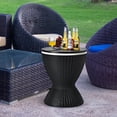 thumbnail image 3 of Costway 8 Gallon 3 in 1 Patio Rattan Cooler Bar Table Adjust Ice Bucket Black, 3 of 10
