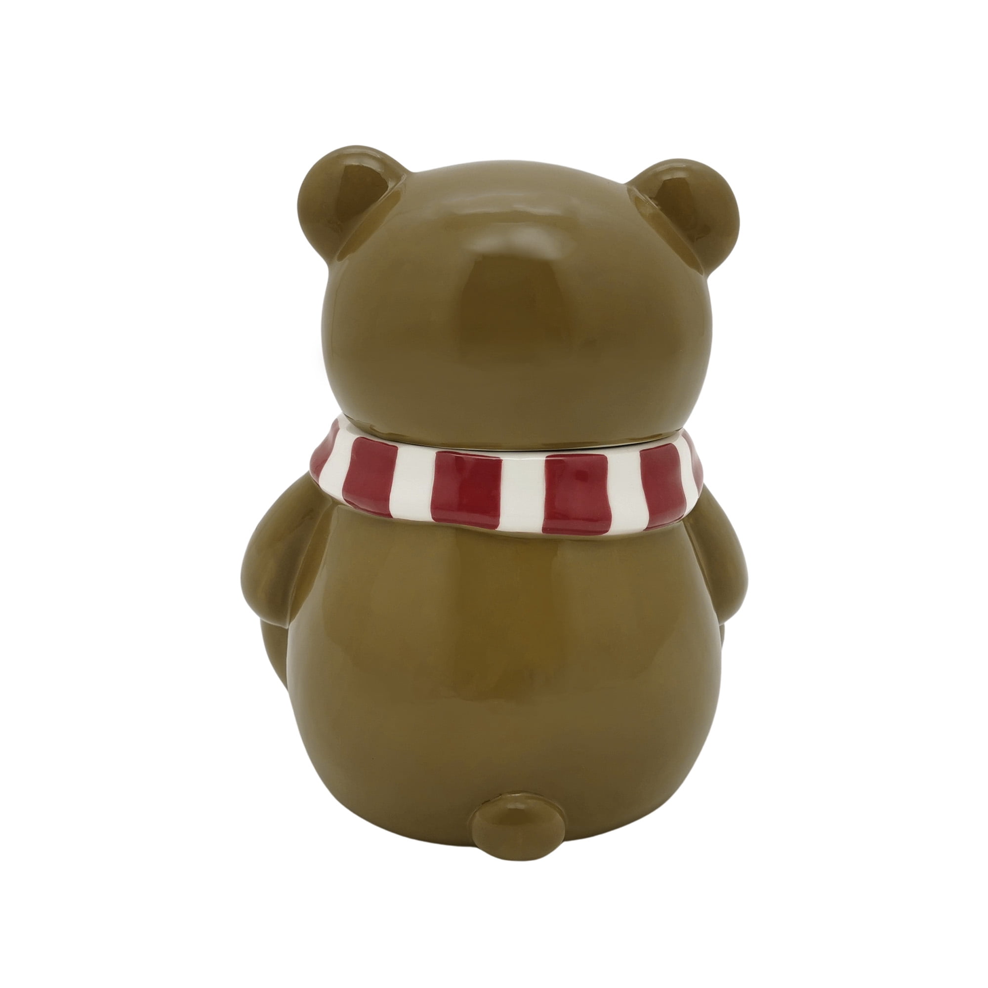 Holiday Time Cranberry Spice Kids Collection jarre à biscuits en terre cuite en forme d'ours