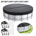 thumbnail image 3 of GLFILL 210D Oxford cloth Round Solar Pool Cover 6 Size Black: Heat Absorption 18FT, 3 of 3
